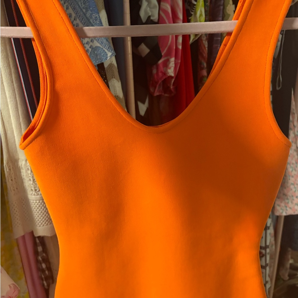 Orange Sleeveless Dress - Picture 4 of 6